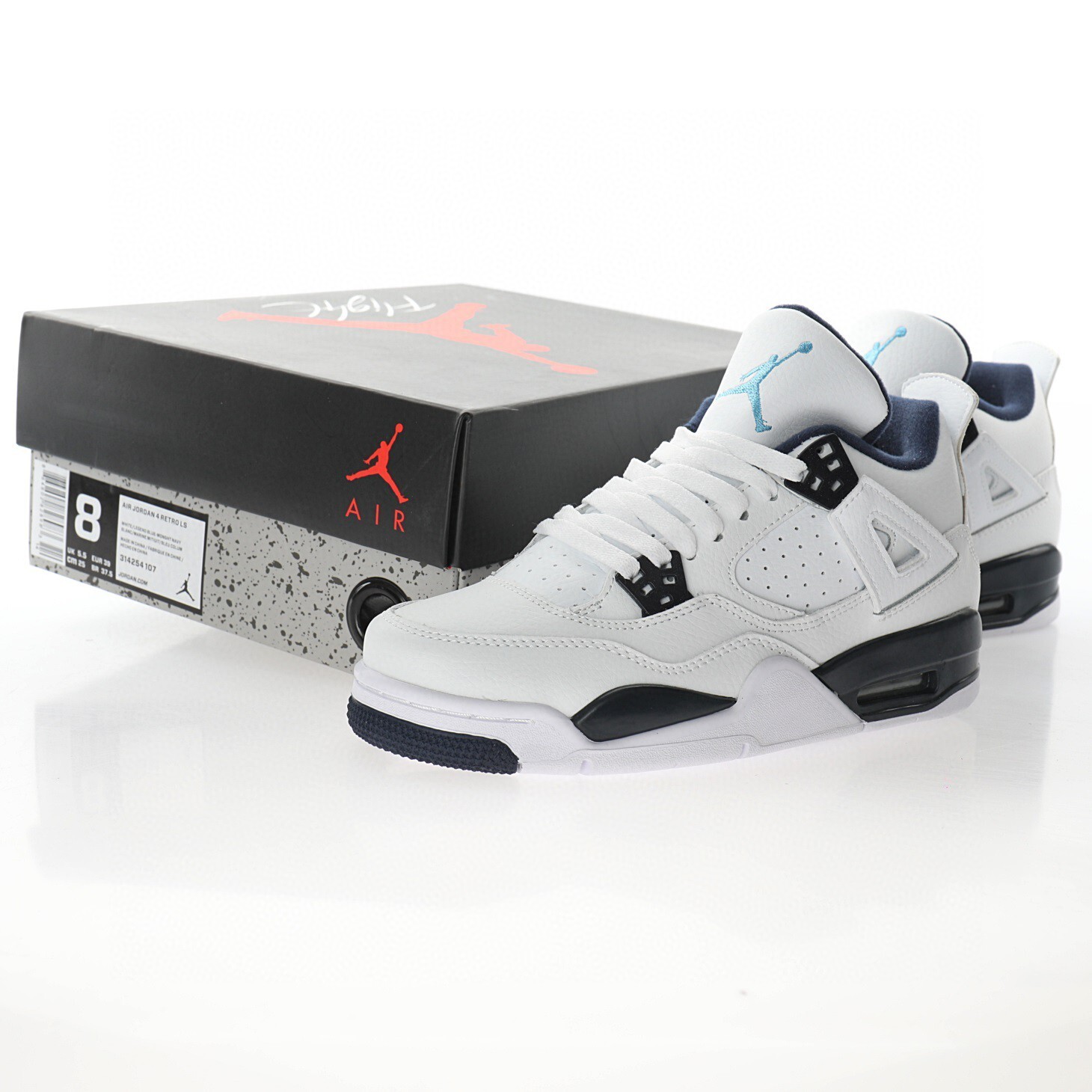 Alternative view of Air Jordan 4 Sneaker 314254-107