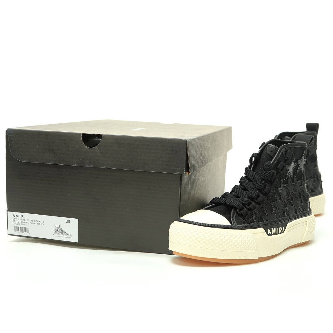 Amiri Stars Court High-Top Sneakers PXMFS003-004 - Image 9