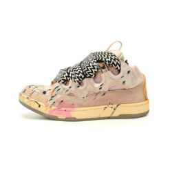 LANVIN Curb Leather Low-Top Sneakers FM-SKRK11-DRGD-P22B5S0