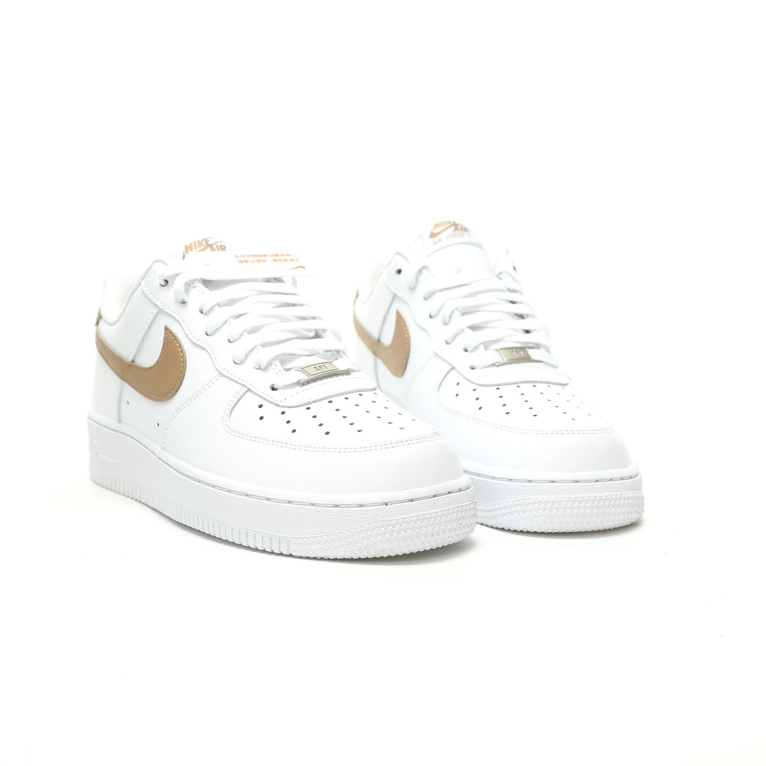 Nike Air Force 1 07 Low White Tan Sneakers FJ4146-120 - Image 5