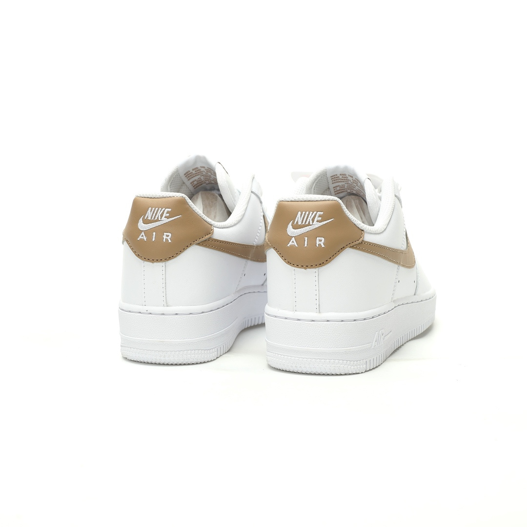 Nike Air Force 1 07 Low White Tan Sneakers FJ4146-120 - Image 6