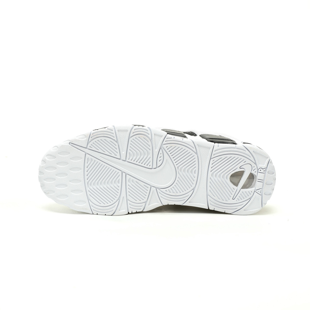 Nike Air More Uptempo Low White Black Sneakers FZ3055-100 - Image 4
