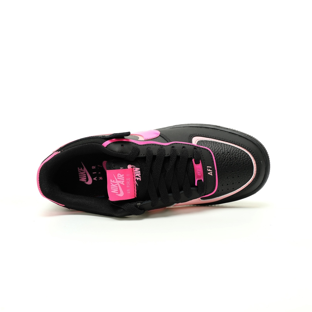 Nike WMNS Air Force 1 Shadow Black Storm Pink Sneakers CI0919-006 - Image 3