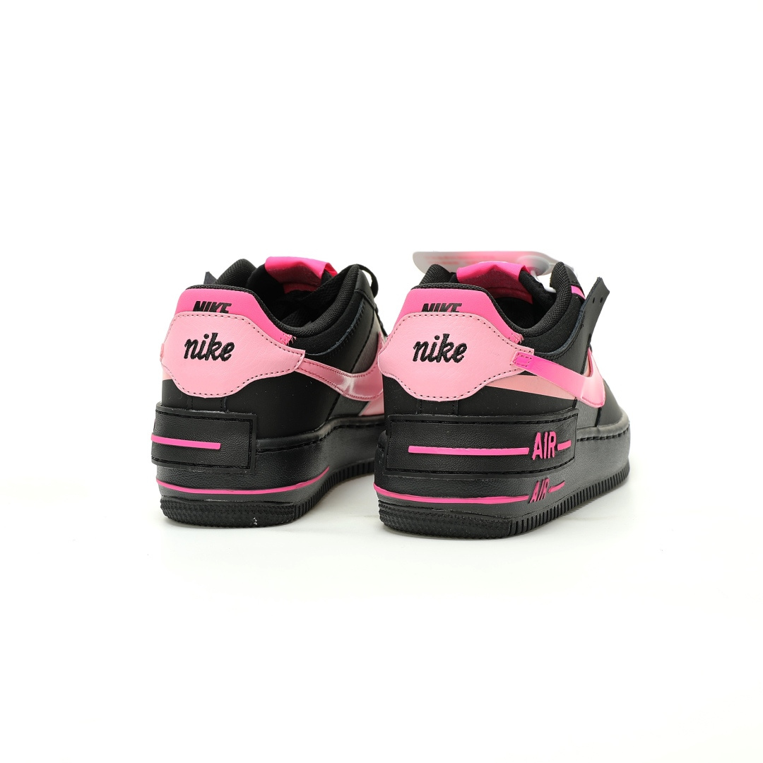 Nike WMNS Air Force 1 Shadow Black Storm Pink Sneakers CI0919-006 - Image 6