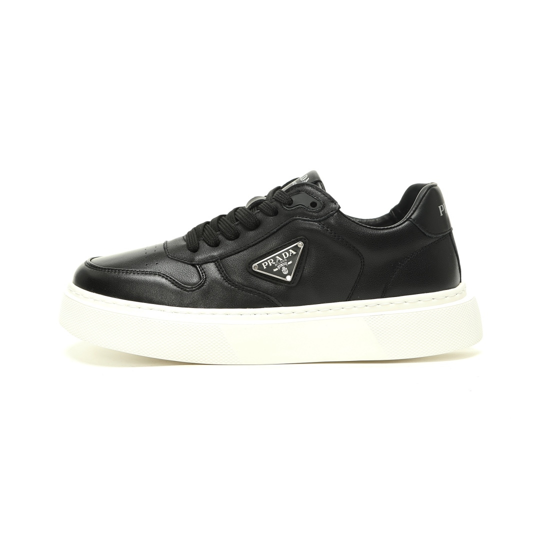 Prada Triangle Logo Leather Sneakers 3D968M_3LF5_FG000