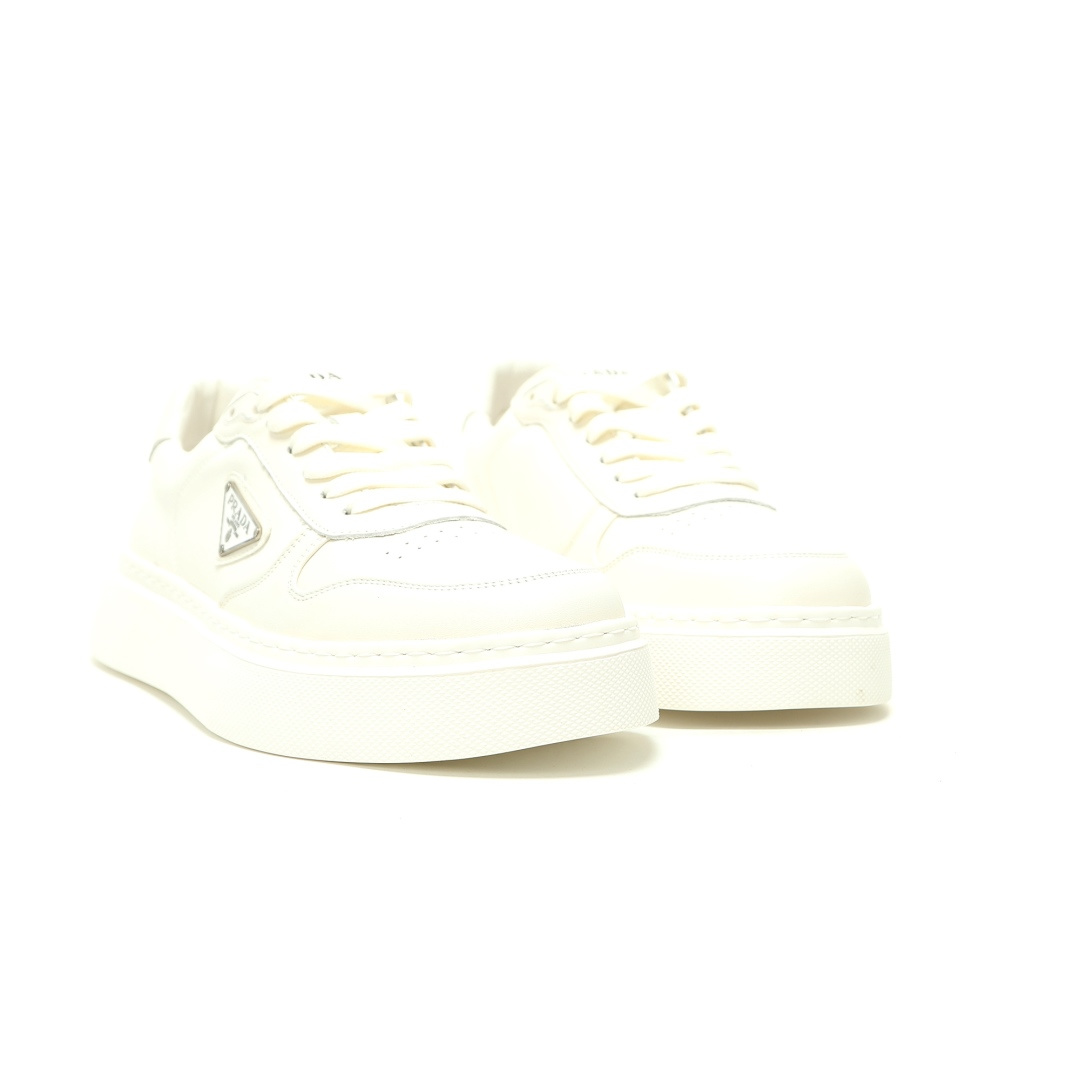 Prada Triangle Logo Leather Sneakers 3D968M_3LF5_FG000 - Image 5