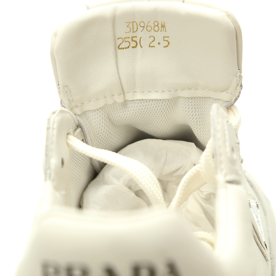 Prada Triangle Logo Leather Sneakers 3D968M_3LF5_FG000 - Image 7